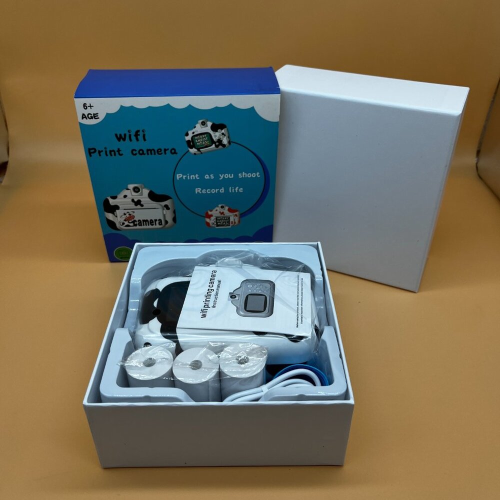 Instant Print Camera For Kids Black, Pink Digital WIFI Video Camera with 3 Rolls - Picture 3 of 11